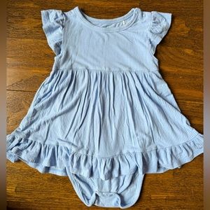 Bamboo Posh Peanut 2T light blue Twirl Bodysuit